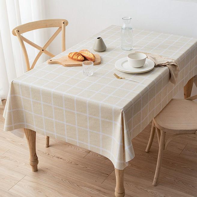 

ПВХ Скатерть Водонепроницаемая и Маслостойкая Не требующая стирки Пасторальная Настольная Высококачественная Скатерть для Обеденного Стола Кофейный Столик Настольная Подкладка Ins Стиль Прямоугольная 90*140