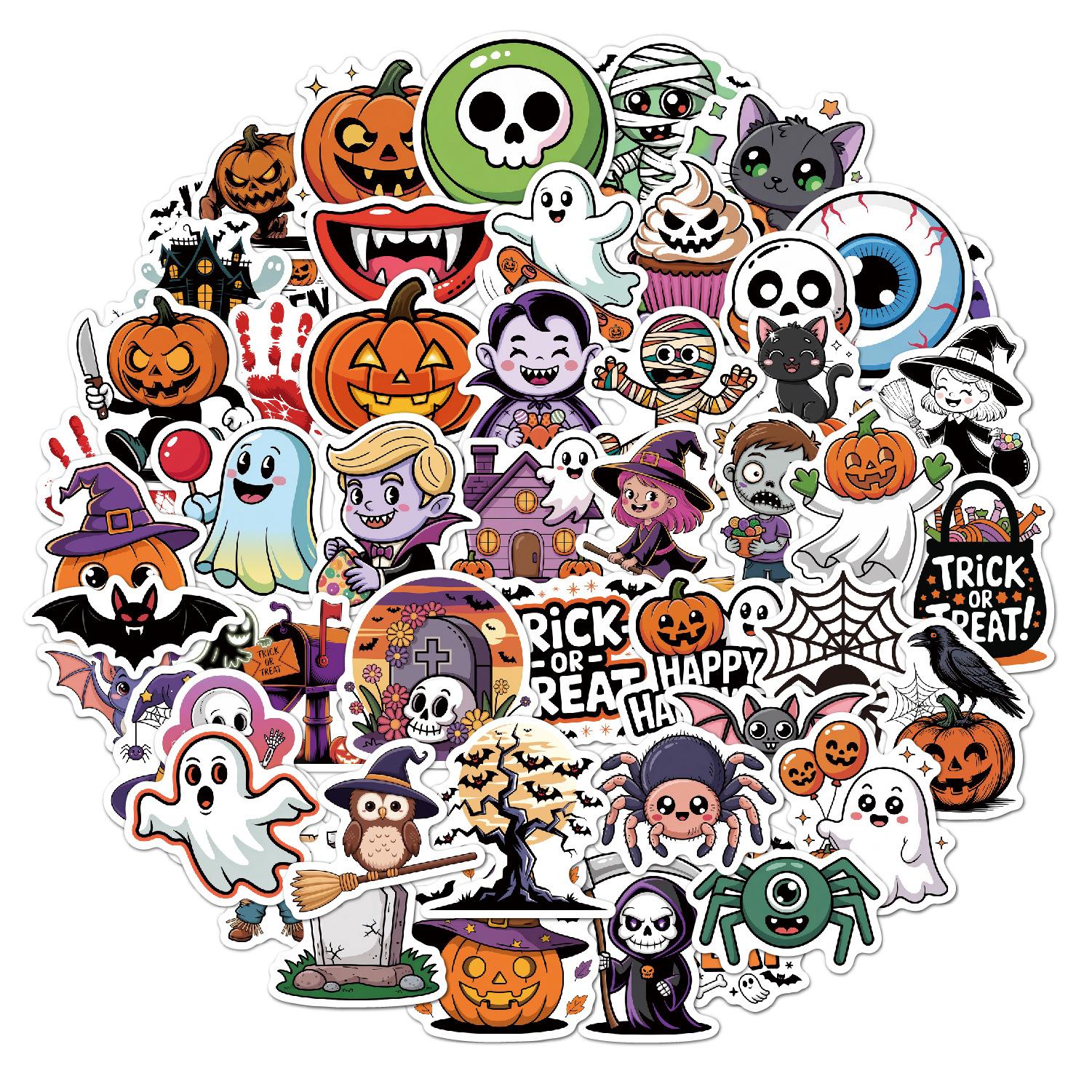 

Новые Хэллоуинские наклейки Лазерная чашка для воды Подарочное украшение Праздничная вечеринка Хэллоуинские наклейки