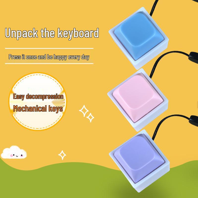 Children's Creative Decompression Keyboard Keychain Toy