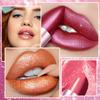 Pearlescent Rose Glitter Velvet Lipstick Waterproof Pearly Shine Matte Shimmer Diamond Lipstick Women Sexy Lips Makeup Cosmetic