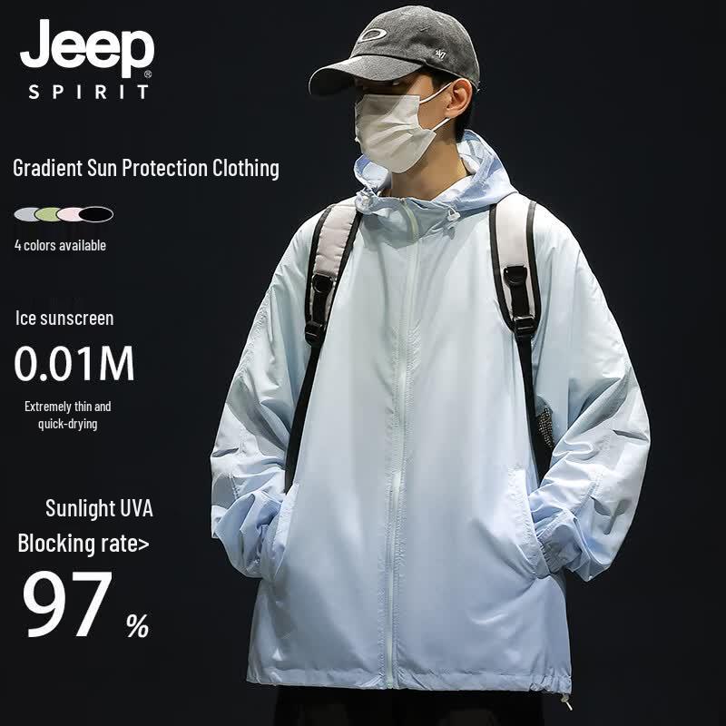 JEEP SPIRIT Unisex Farbverlauf Eisseide Sonnenschutzjacke