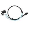 12GBPS Mini SAS HD SFF 8643 to 4 SATA 3.0 Cable PVC Dual Channel 7P Server Hard Disk Array Data Line 0.5m   1.6ft
