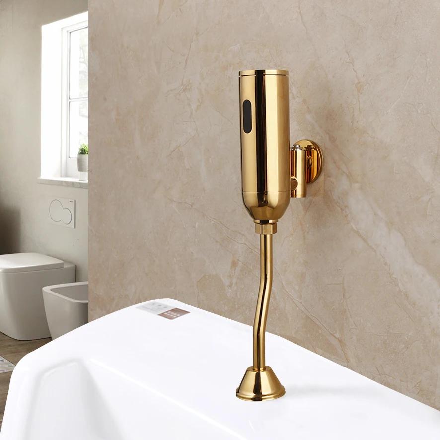 YANKSMART Urinal Bathroom Toilet Automatic Flush Valve Sensor Urinals Wall Mounted Faucet Touch Tap DC & AC Bath Accessory