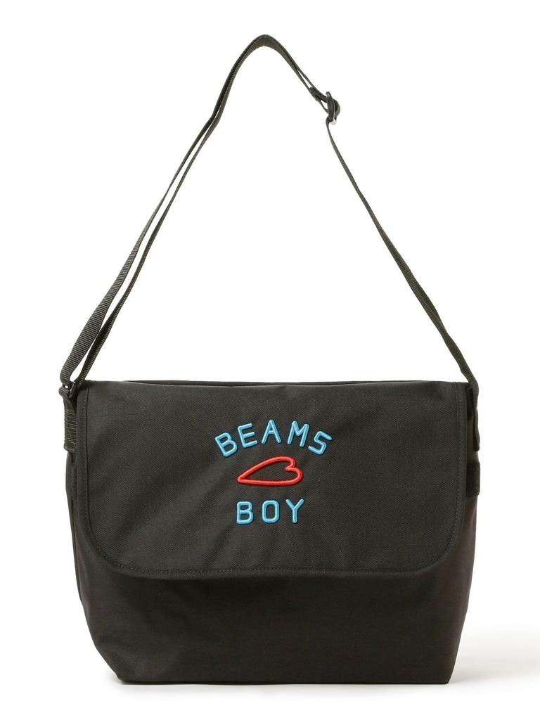 Beams Boy Manhattan Portage Canvas Bag MP1607-PL-S-3EMB-BMB Women's Black Free Size (13610184094)