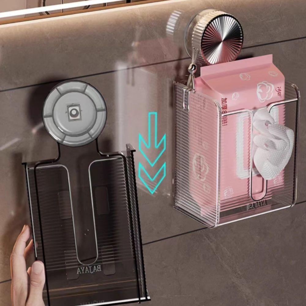Wall Mounted Wet Wipes Storage Box Suction Cup Paper Towel Box High Quality Tissue Holder Bathroom