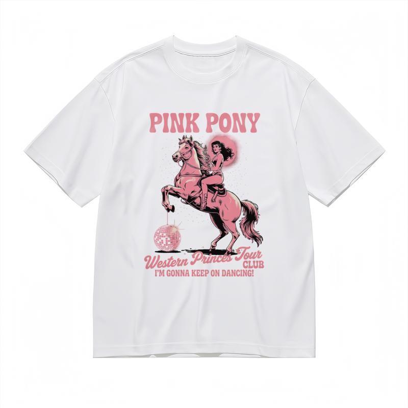 

Men s Trend Comfy Classic T-Shirt Western Style Equestrian Dancer Design Tee L