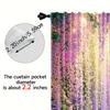 2 Stück Mehrzweck Verträumter Fenster Vorhang Polyester Material Elegantes Blumenmuster Fenster Vorhänge Design für Raumdekor Ästhetisch
