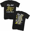 Bon Jovi Slippery When Wet Tour 2 Sidig T-shirt Unisex 1986-87 Fläktpresent