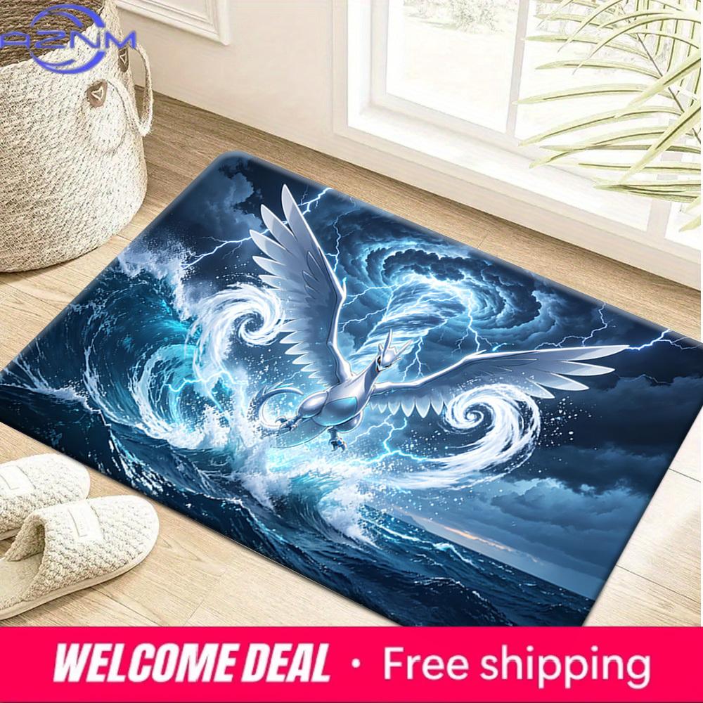 Pokemon Lugia Ocean Storm Print Non-Slip Floor Mat Doormat 40cm x 60cm