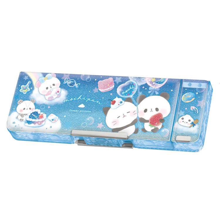 Kamio Japan Mochimochi Panda Pen Case with Eraser Pocket Pen Pen New School 285118 Double-Sided (Pen Case, Holder, Case, Year) синий