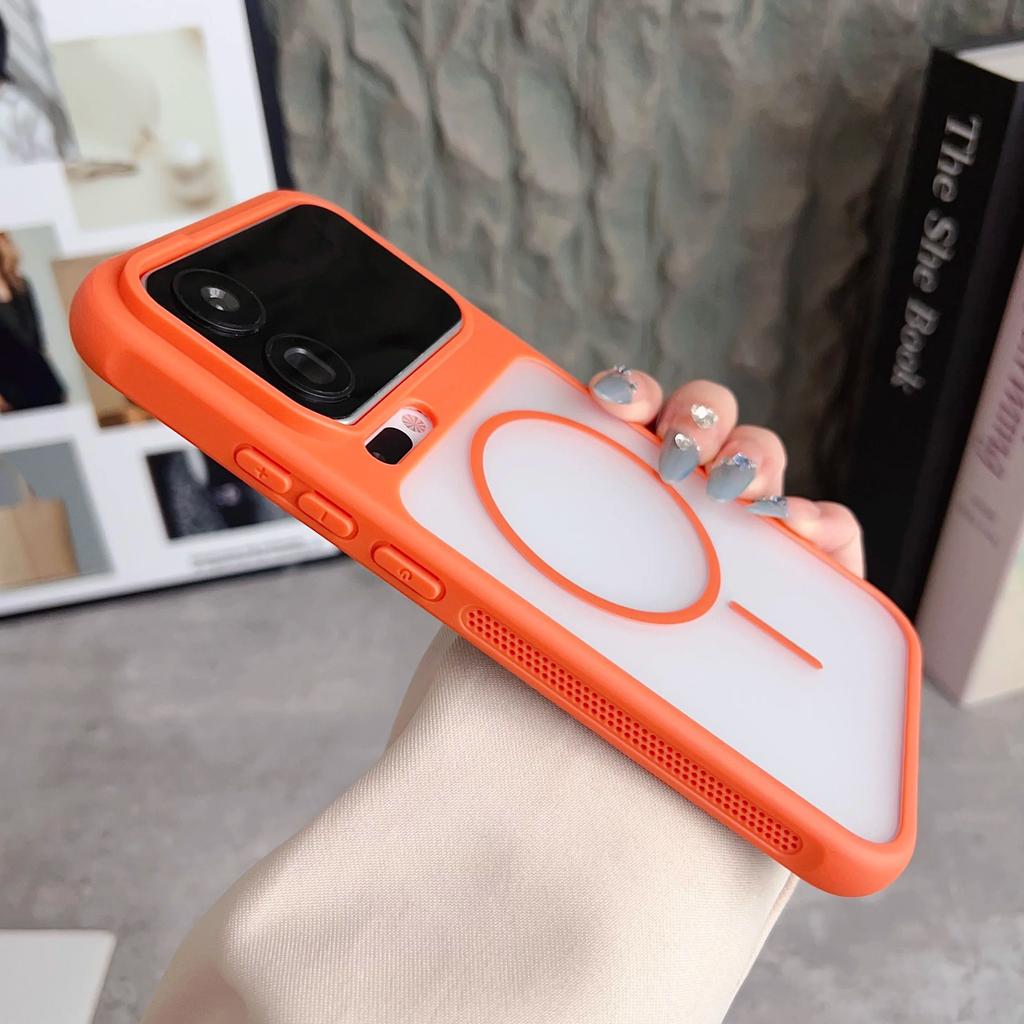 Simple Matte Skin For Magsafe Magnetic Phone Case For Xiaomi 17 15 14 Pro Max Heat Dissipation Frame Shockproof Cover Fundas