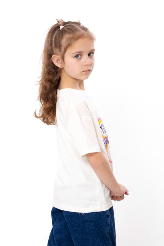 Girls' T-Shirt – Floral Motif & Lettering, Summer 6414-001-33-5-3 HC