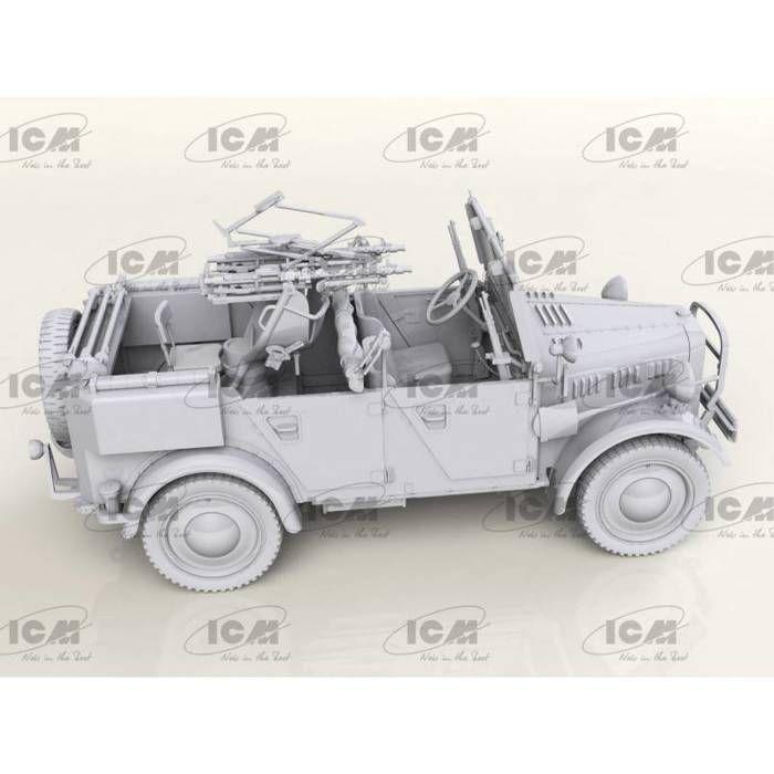Maquette - ICM - ICM 35584 1/35 Le.Gl.Einheits-pkw Kfz.4 - Échelle 1/35 - Véhicule anti-aérien léger WWII - Réplique