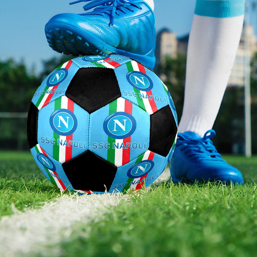 1 pz Pallone da Calcio SSC Napoli Taglia 5 Pallone da Calcetto Indoor alla Moda Colorato Gioco per il Cortile - Ottimo Regalo per i Fan dello Sport HE111