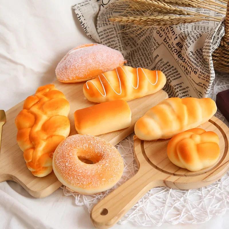 Pane Artificiale Sollievo dalla Pressione Impastare Sollievo dallo Stress giocattolo Cibo Finto Accessorio per Fotografia Modello per Vetrine e Armadietti fidget toy regali