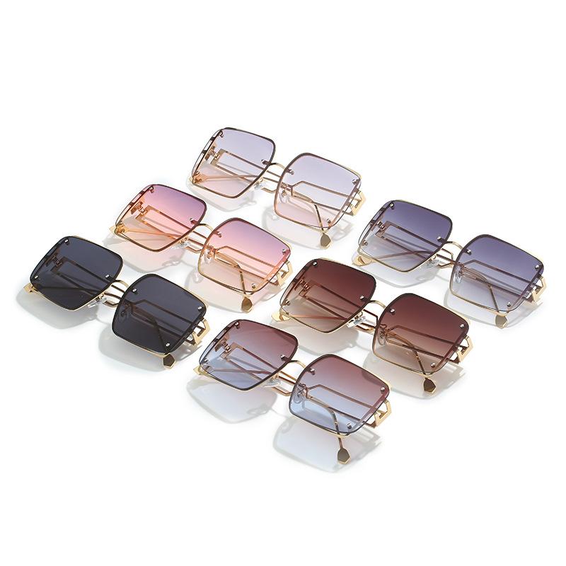 Box Sunglasses, Personalized Metal Rimless Sunglasses Sunglasses
