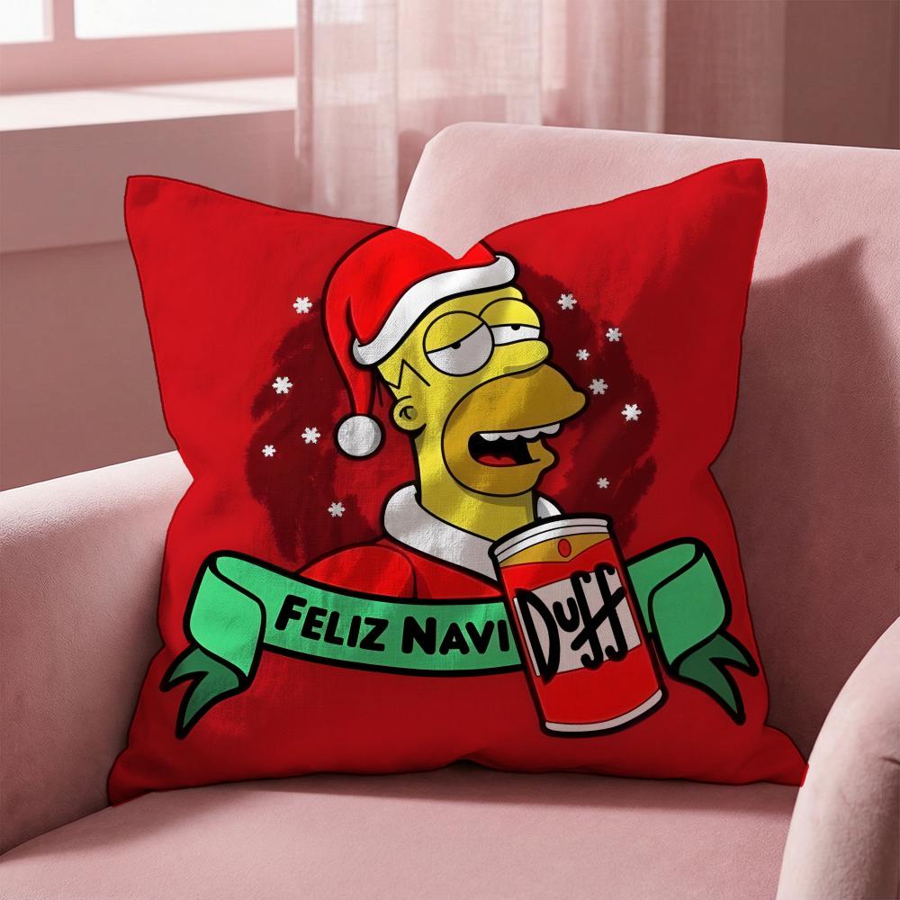 T-The Simpsons CARTOON Cushion Cover Multi-Scene Pillow Cover for Home & Car - Reversible, Soft & Durable for Daily Use