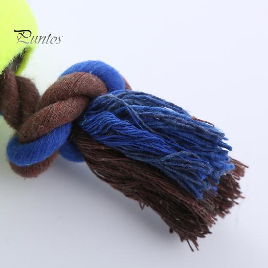 Wear-resistant Dog Toy Plush Squeaky Animal Head Tennis Ball Chew Interactive Teeth Cleaning Rope Knot Teething for Medium Large Dogs Tug-of-War Soft