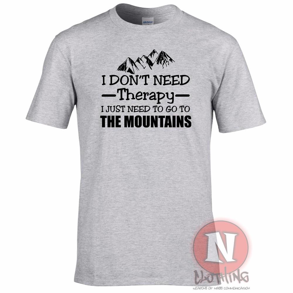 Ich brauche keine Therapie, ich muss nur in die Berge T-Shirt Lustiges Wander-T-Shirt