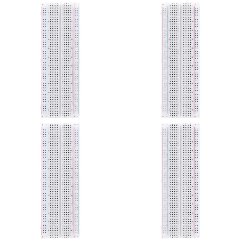 10-1PCS Breadboard 830 Point Solderless PCB Bread Board MB-102 MB102 Test Develop 200 Jacks DIY White/Transparent with Packing