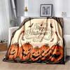 Halloween Terrifying Pumpkin Surprise Soft Blanket Home Room Sofa Bed Warm Travel Picnic Leisure Office Oversized Gift Blanket