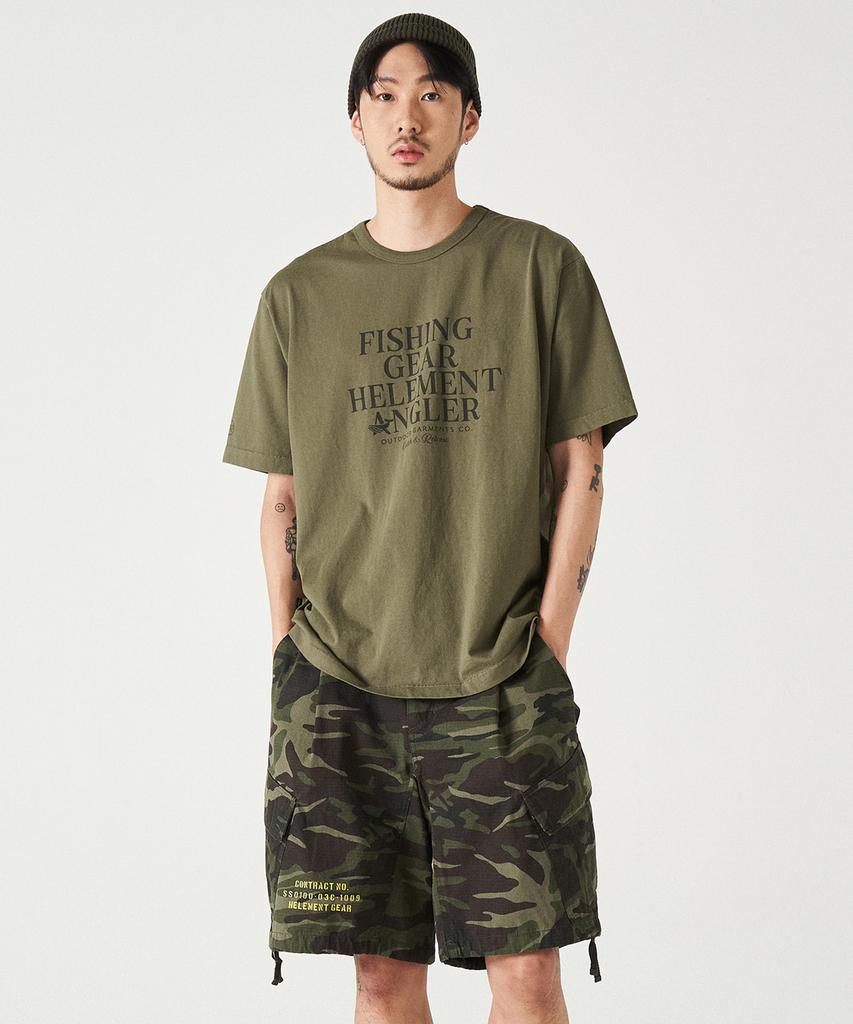 HELEMENT Angler Graphic Short Sleeve T-Shirt (Khaki)