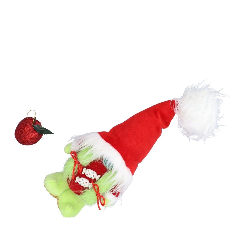 Christmas Decorations Dwarf Elf Doll Padding Cotton GreenHaired Plush Doll Plush Doll Festival