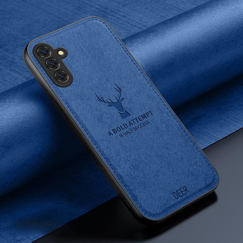 For iPhone 17 16 15 14 13 12 Pro /Samsung S24 S25 S23 Ultra S21 FE A34 A15 A25 A35 A55 A16 A26 A36 A56 5G Case ELK Hybrid TPU Fabric Matte Cover