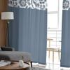 Retro Indigo Pattern Tulle Curtains Balcony Room Fashion Printed Sheer Curtain Living Room Window Modern Decor
