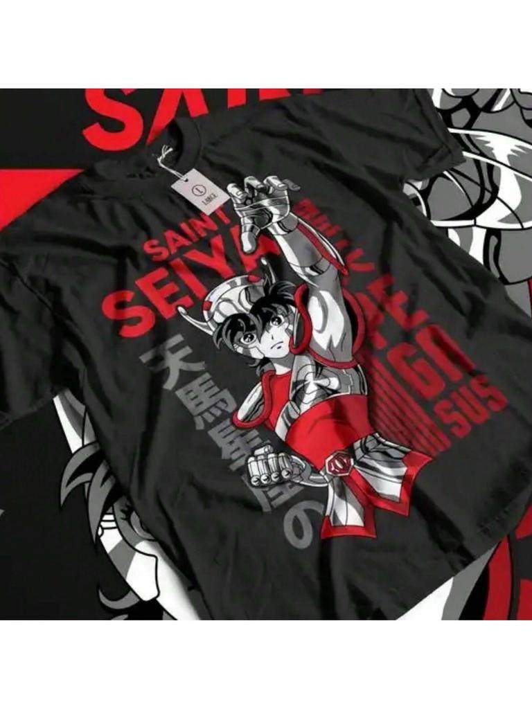 Libra Dohko Saint Seiya T-Shirt Knights Of The Zodiac Hyoga Ikki Anime Shirt All Size 100 Cotton