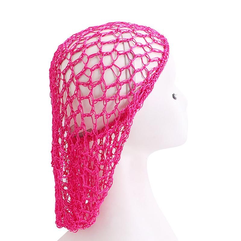 Sleeping Nightcap Turban Headwear Hair Nets Fashion Women Crochet Hair Snood Elastic Edge Long Hair Net Mesh