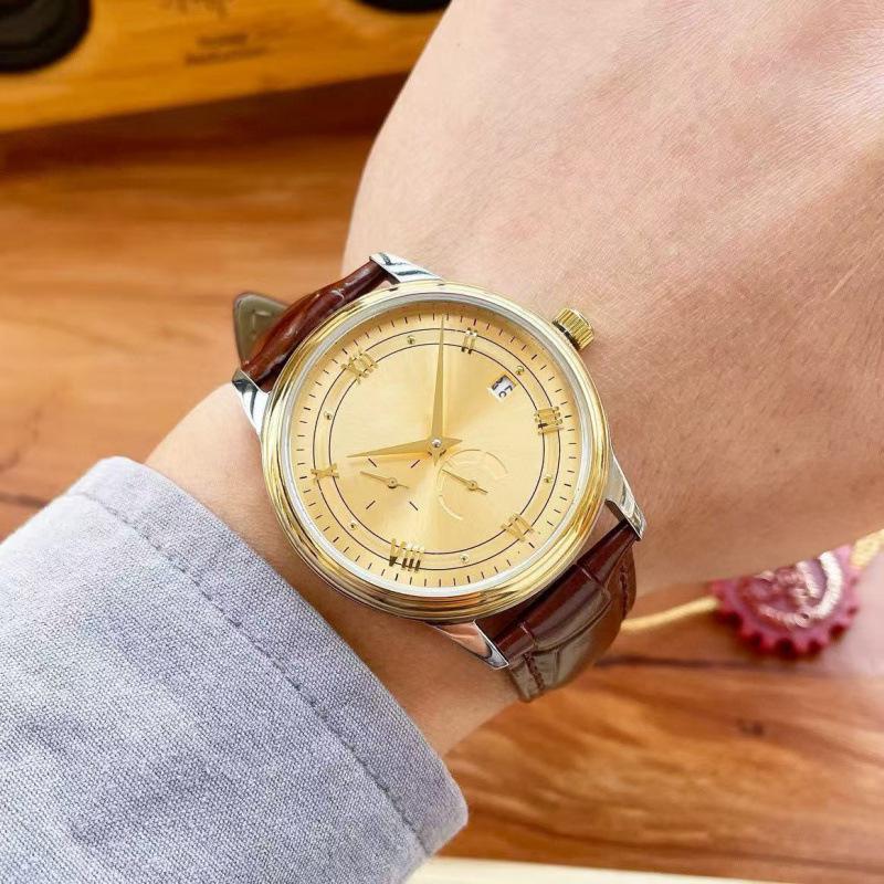 Oujia Men's Automatic Mechanical Waterproof Watch with Italian Leather Strap and Calendar