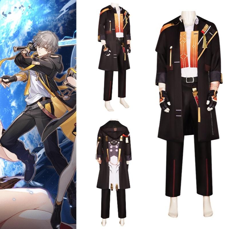 Male Rail Honkaistar Trailblazer Cosplay Costume Set Halloween Party Gift Prop