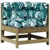 5 Piece Garden Lounge Set with Cushions Pressure Treated Pine Wood