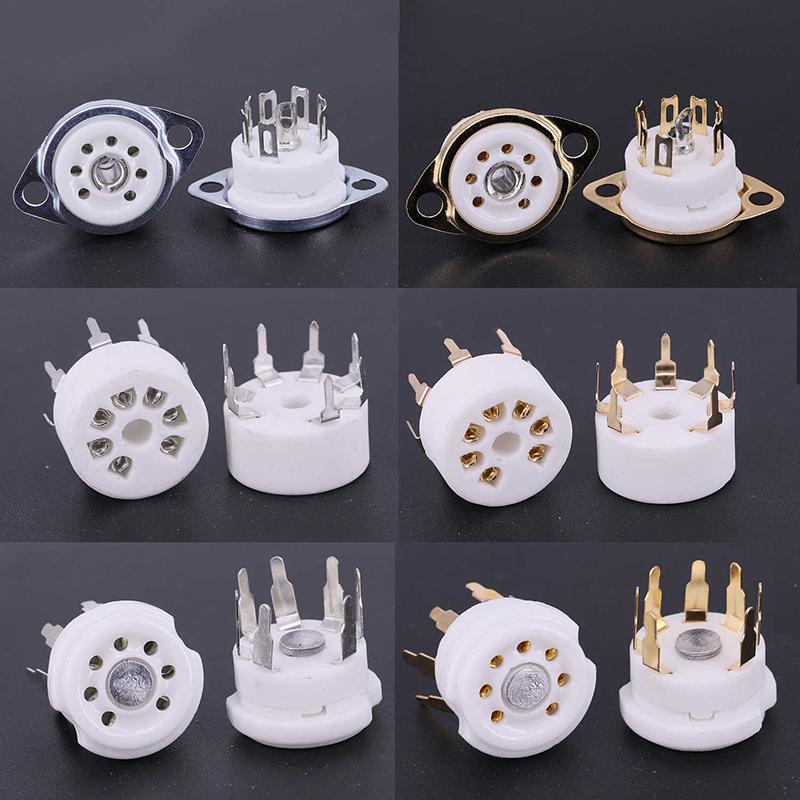 1Pcs 6Aq5 Eaa91 6J1 6J2 6X4 6Z4 Tube Socket Gold-Plated Socket For 7Pin B7G Vaccum Tube Amplifier Audio Diy