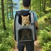 Foldable Expandable Pet Backpack with Adjustable Height and Customizable Logo – Breathable Double-Shoulder Design for Outdoor Use