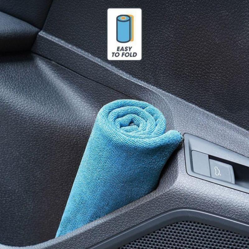 1/2Pcs Microfiber Cleaning Towel Thicken Soft Drying Cloth Car Body Washing Towels Double Layer Clean Rags Car Accessories
