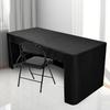 Fitted Tablecloth Polyester Open Back Table Cover Solid Color Washable Table Cloth for Meeting Party Wedding Banquet Birthday Decor