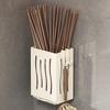 1-Piece Kitchen Utensil Rack-Multifunctional Draining Chopstick Holder,Wall-Mounted Or Freestanding Cutlery Storage Box, Plastic