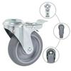 Swivel Casters with Stem Hole and Double Brakes 4 Pcs 100 Mm