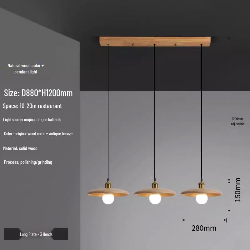 Nordic Solid Wood Pendant Light for Bedroom, Tea Room, Corridor, or Bar