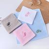 1/4pcs Pure Cotton Small Square Towel 25*25cm Cartoon Embroidery Baby Hook Towel Children Face Towel Gift Customization
