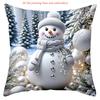 Christmas Snowman Pillow 2D Flat Printed Decorative Polyester pillowcase, sofa decorative cushion cov Headboard Pillow
