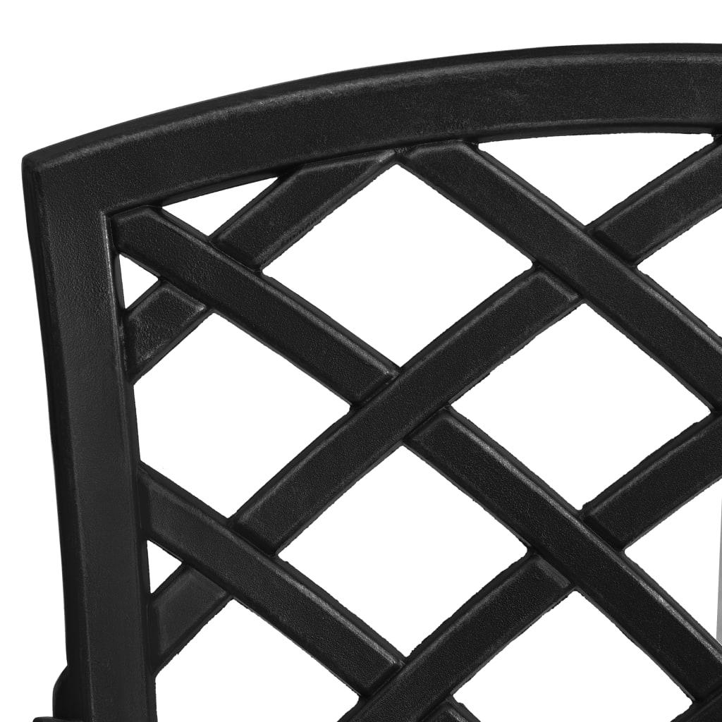 Vidaxl Garden Chairs, 6 Pcs, Cast Aluminium, Black