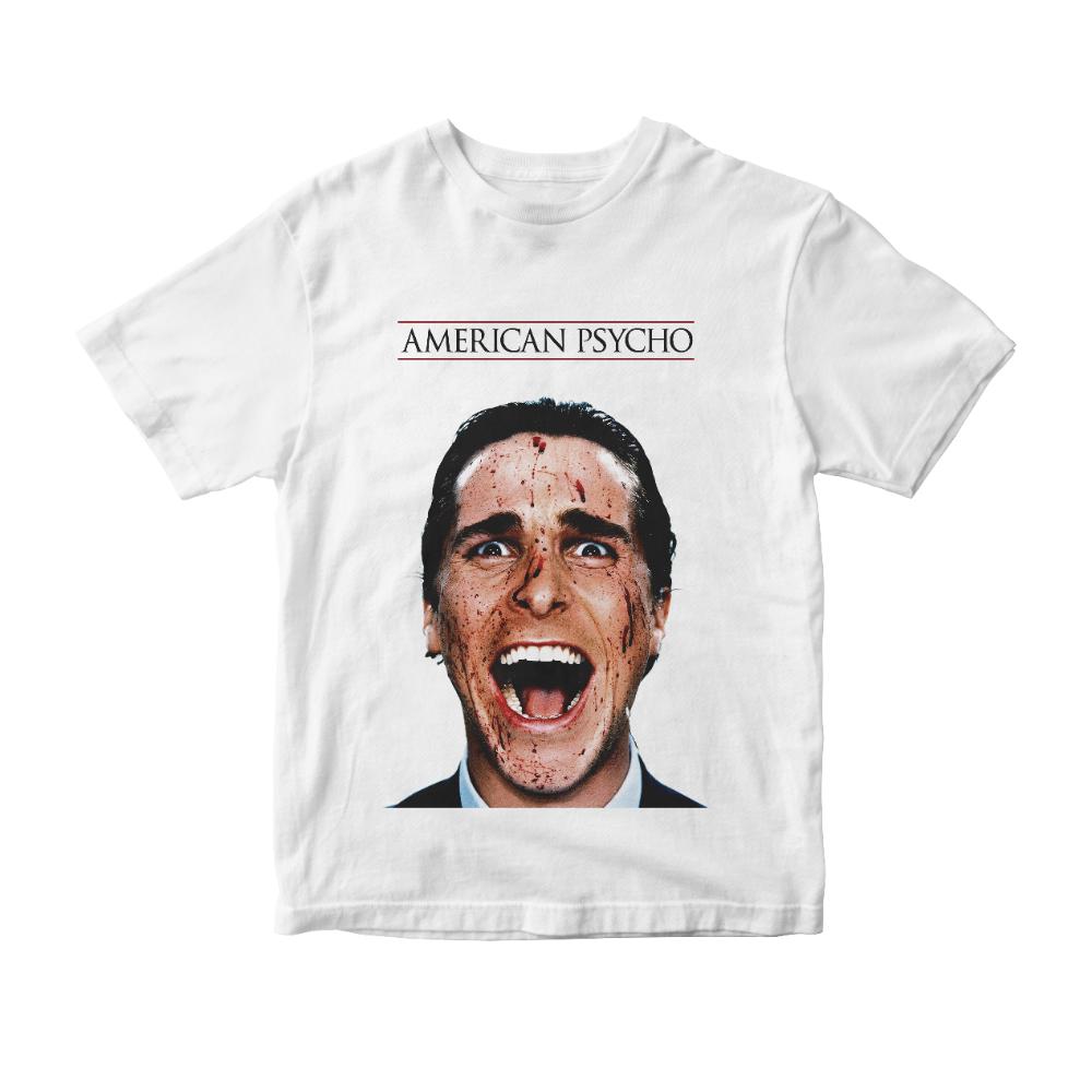 American Psycho Retro Tee T Shirt Unisex Unisex Patrick Bateunisex Classic Horror Movie Print Short Sleeve Cotton Casual Tops