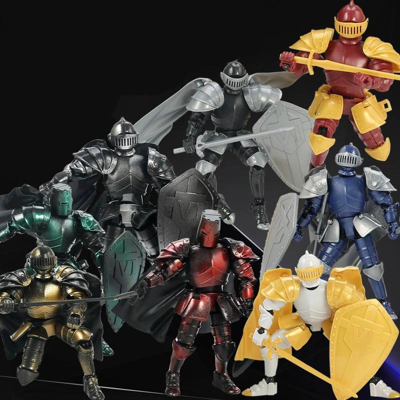 Medieval Knight 3D Multi-Jointed Movable Shapeshift Robot Mannequin Dummy Action Model Doll Toys Kid Decora for Girls Boys Gifts