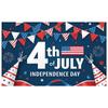 Lightweight Fabric Event Flag Durable Material Party Prop Red White Blue Theme Stars and Stripes American Themed Banner