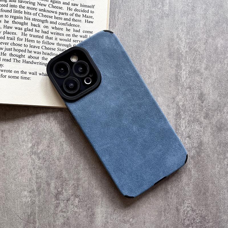 Suede Solid Color Is Suitable for Apple 14promax Phone Cases, Iphone13 Anti-drop 12 Simple 11 Material Cases