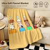 Music T-the Boyz-z Throw Warm Soft Flannel Blanket, Multi-use for Sofa Bed Camping Travel Nap
