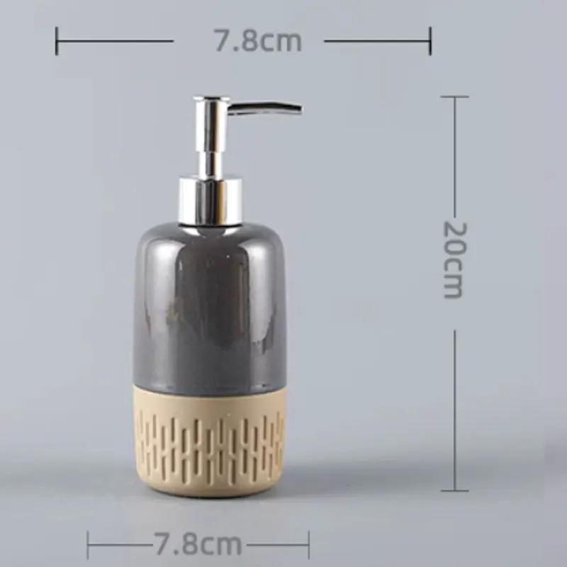 450ml Ceramic lotion bottle press bottle household hotel shampoo bath gel hand lotion conditioner bottle soap dispenser